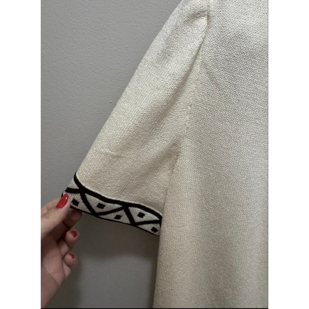 ST JOHN COLLECTION | Cream & Brown Cardigan M - Picture 2 of 10